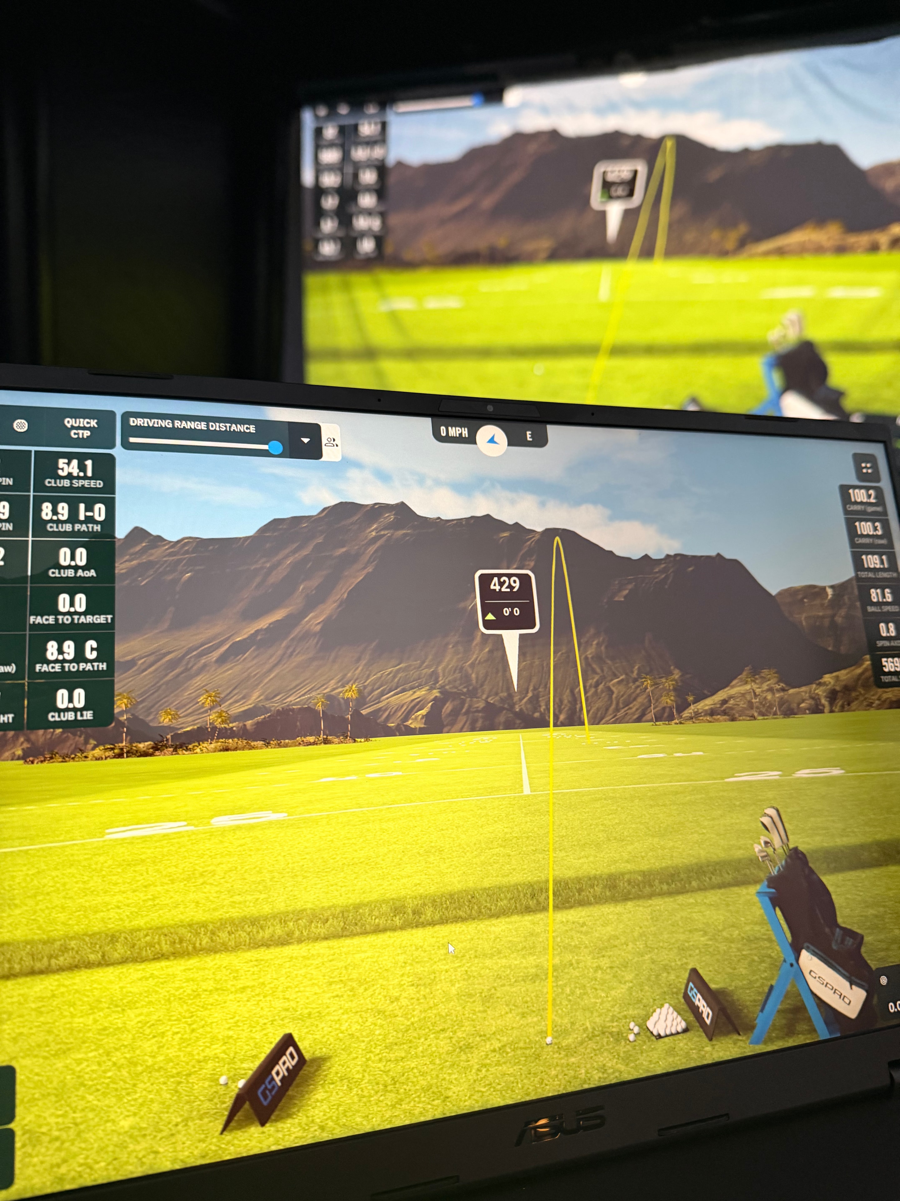 Corporate event with golf simulator